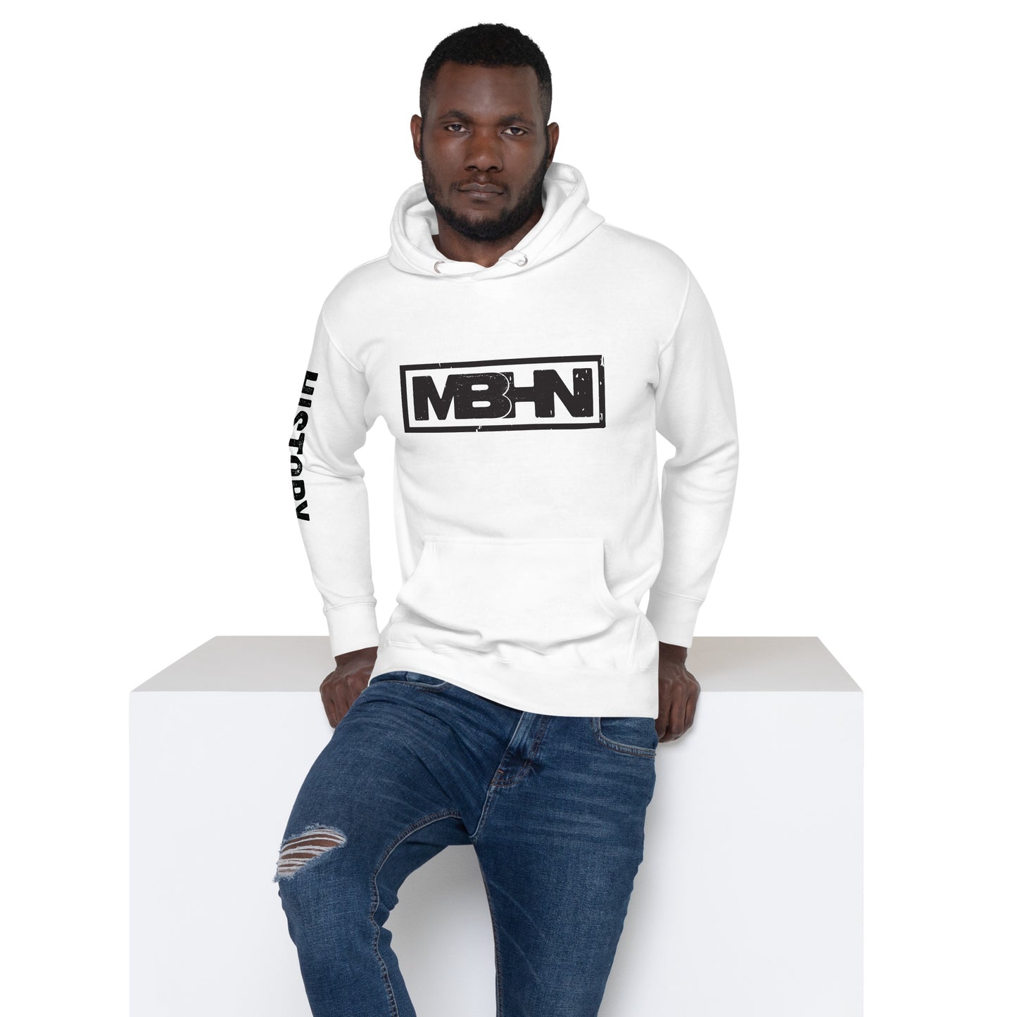 MBHN Unisex Hoodie White